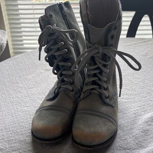 Steve Madden Gray Combat Boots